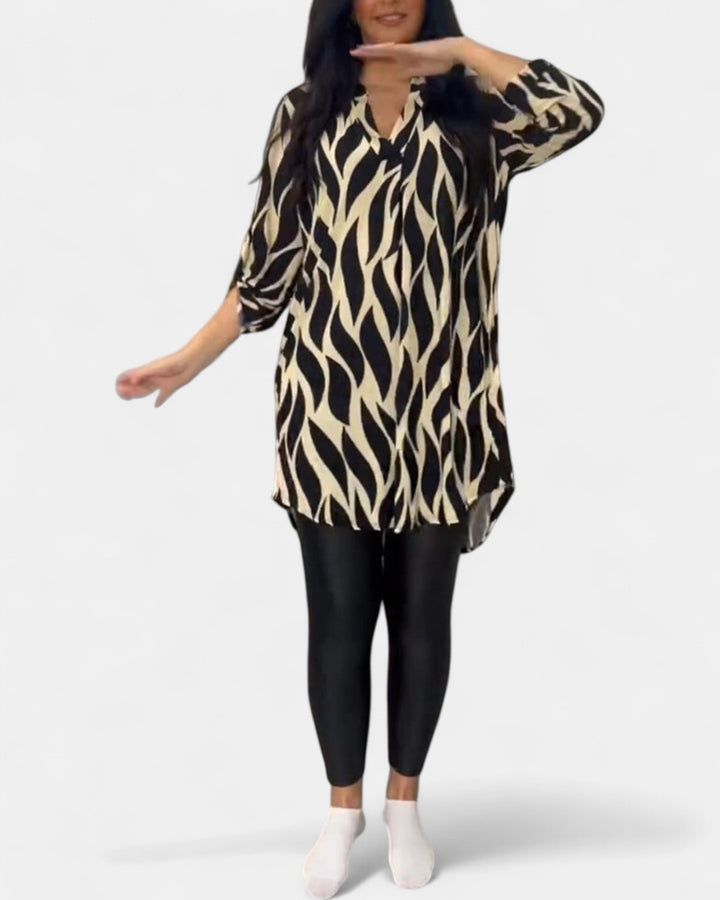 ALEXANDRA | Printed Loose-Fit Top