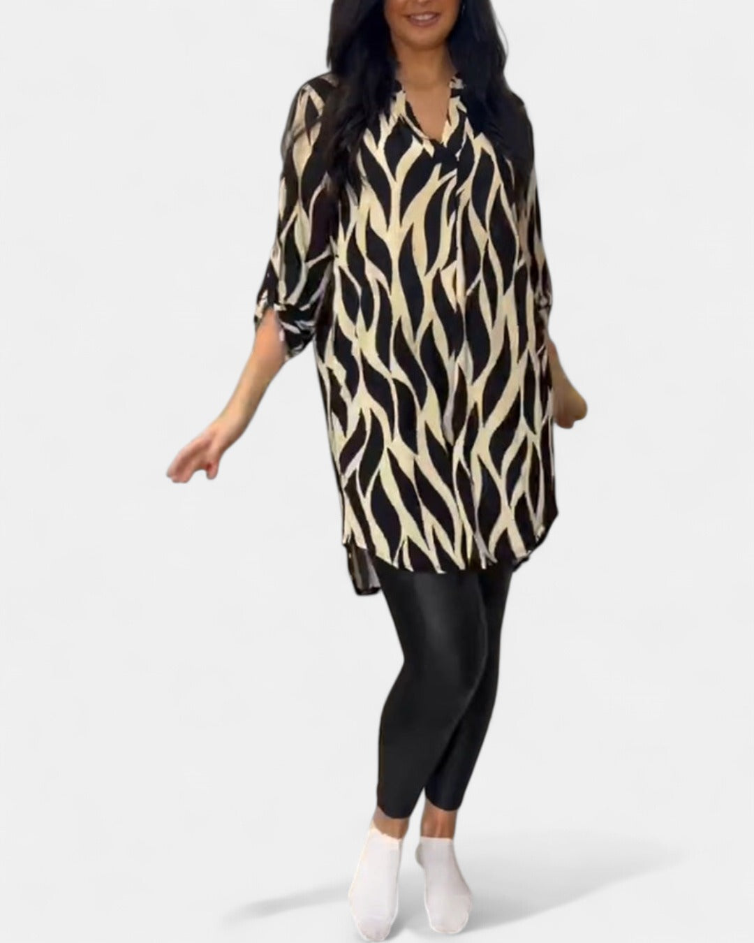 ALEXANDRA | Printed Loose-Fit Top