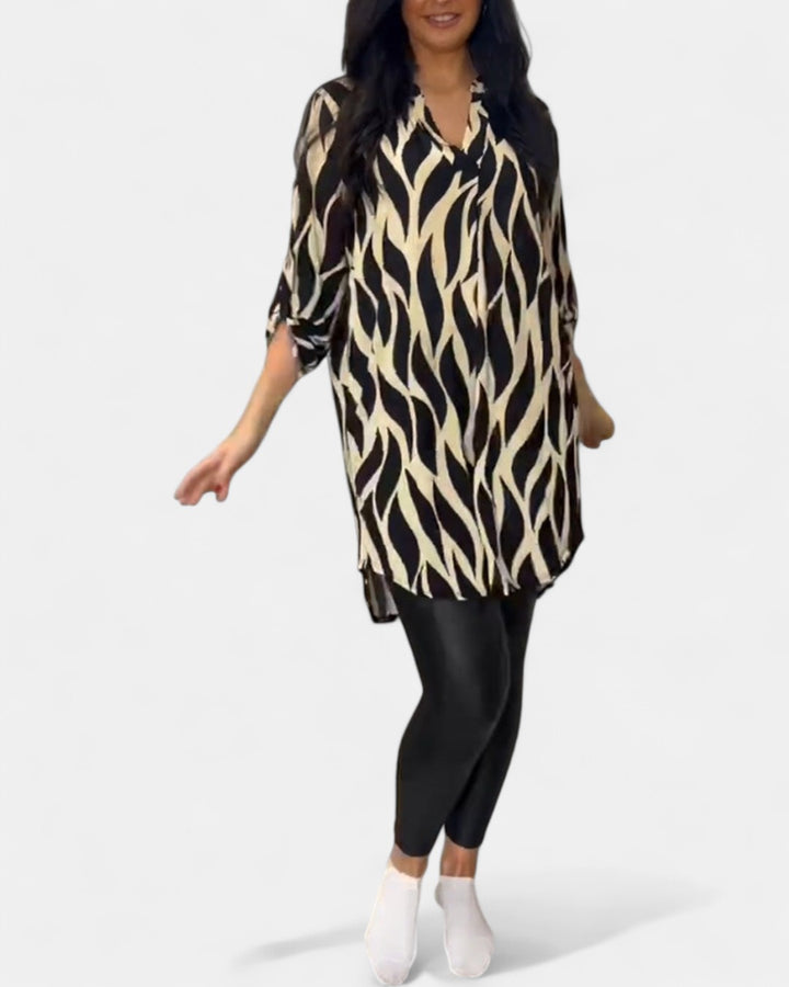 ALEXANDRA | Printed Loose-Fit Top