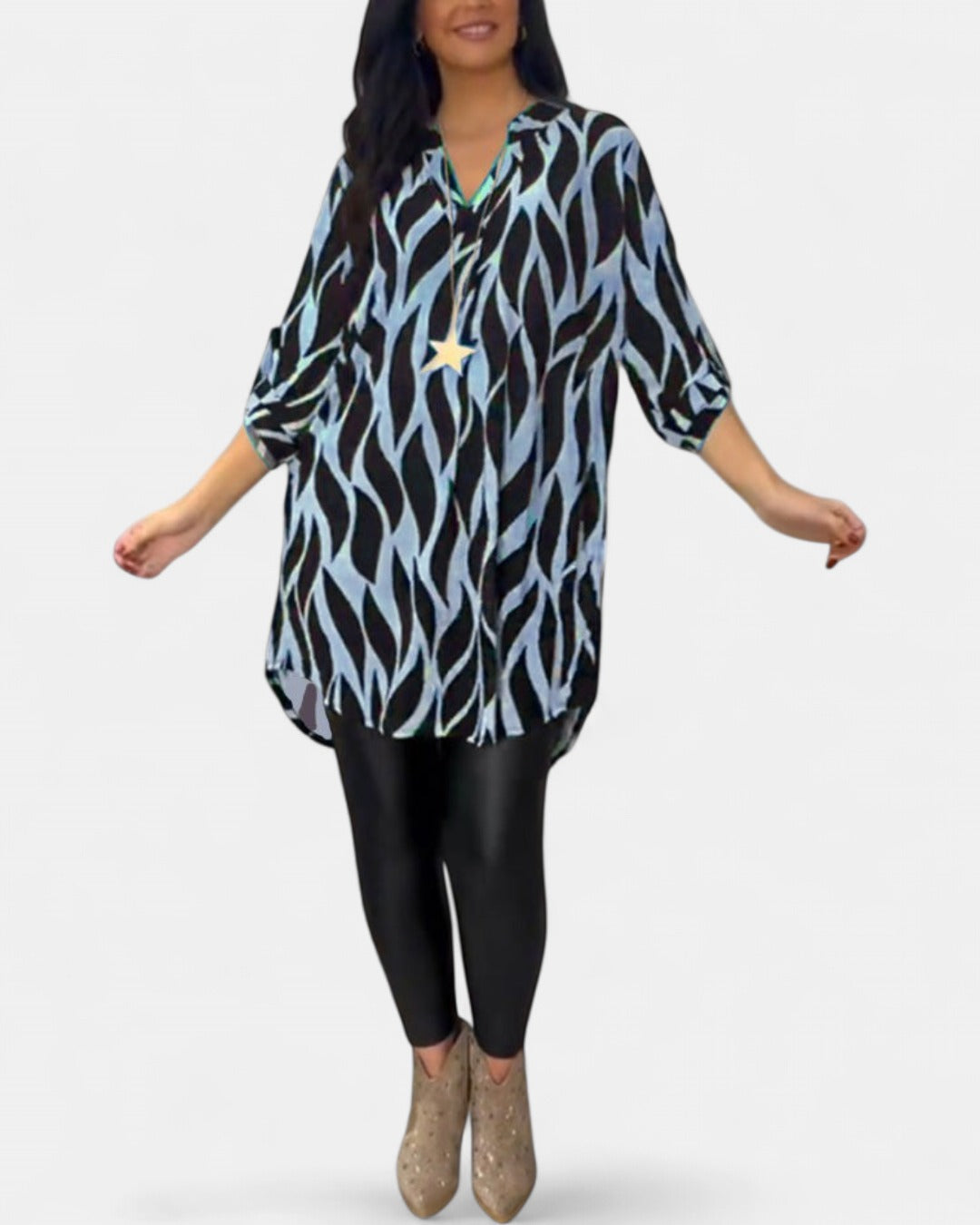 ALEXANDRA | Printed Loose-Fit Top