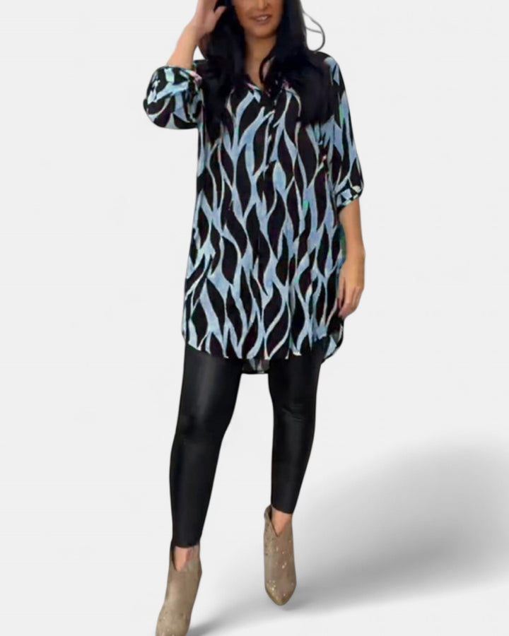 ALEXANDRA | Printed Loose-Fit Top