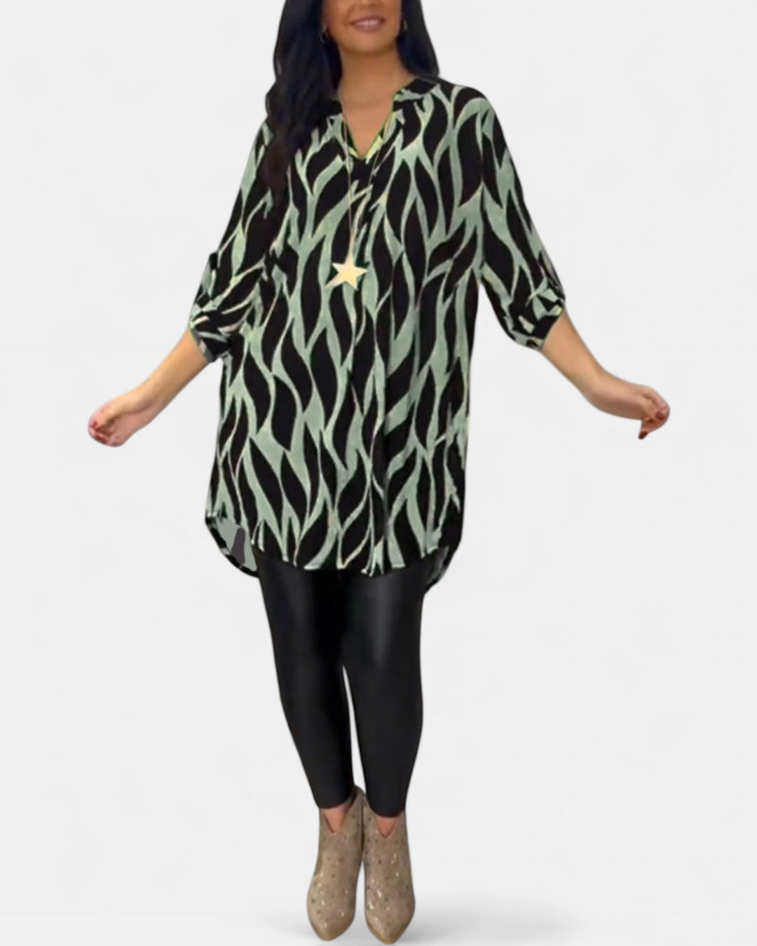 ALEXANDRA | Printed Loose-Fit Top