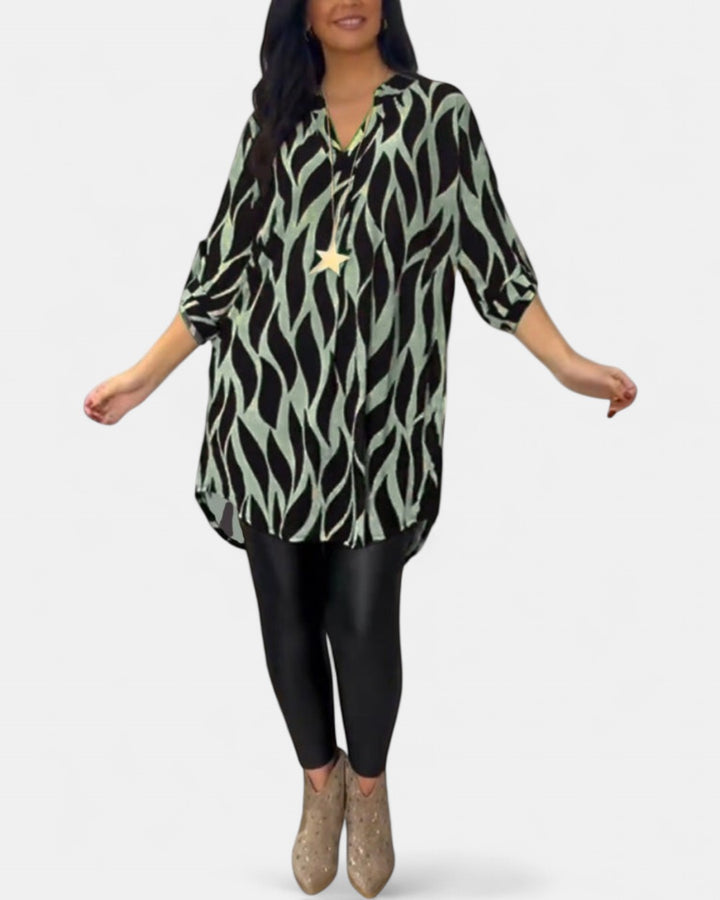 ALEXANDRA | Printed Loose-Fit Top