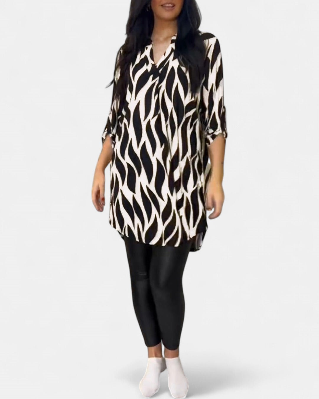 ALEXANDRA | Printed Loose-Fit Top
