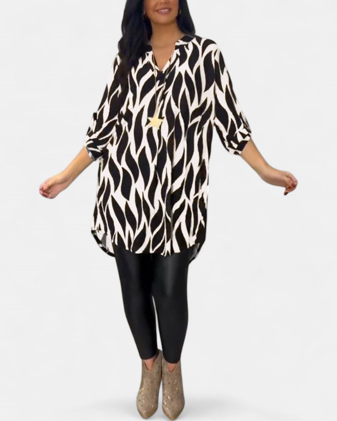 ALEXANDRA | Printed Loose-Fit Top