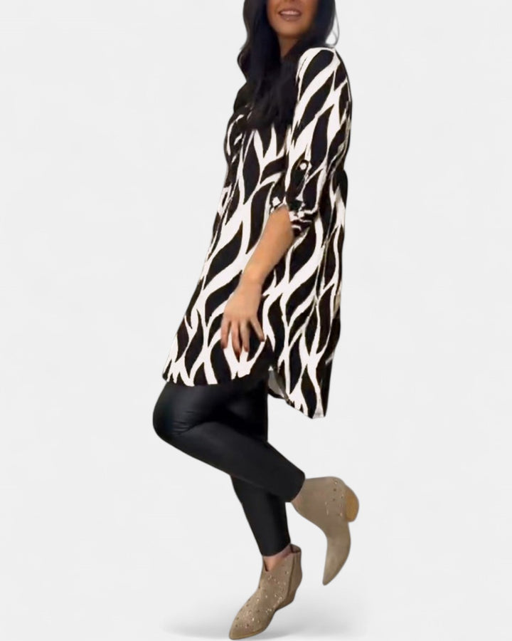 ALEXANDRA | Printed Loose-Fit Top
