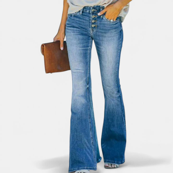 AVELINE | Comfortable High Waist Vintage Flared Jeans