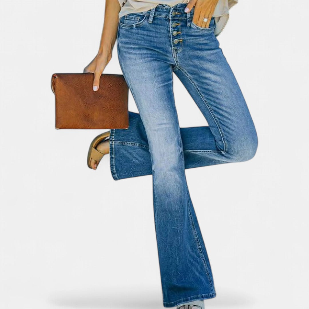 AVELINE | Comfortable High Waist Vintage Flared Jeans