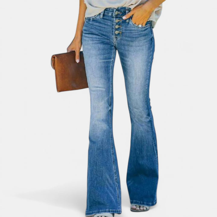 AVELINE | Comfortable High Waist Vintage Flared Jeans