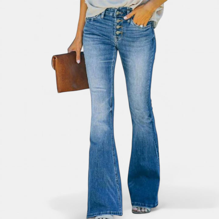 AVELINE | Comfortable High Waist Vintage Flared Jeans