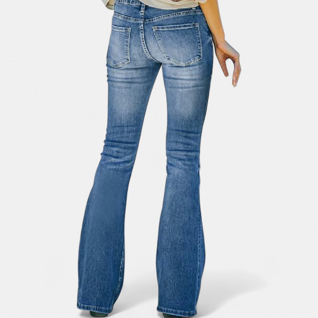 AVELINE | Comfortable High Waist Vintage Flared Jeans