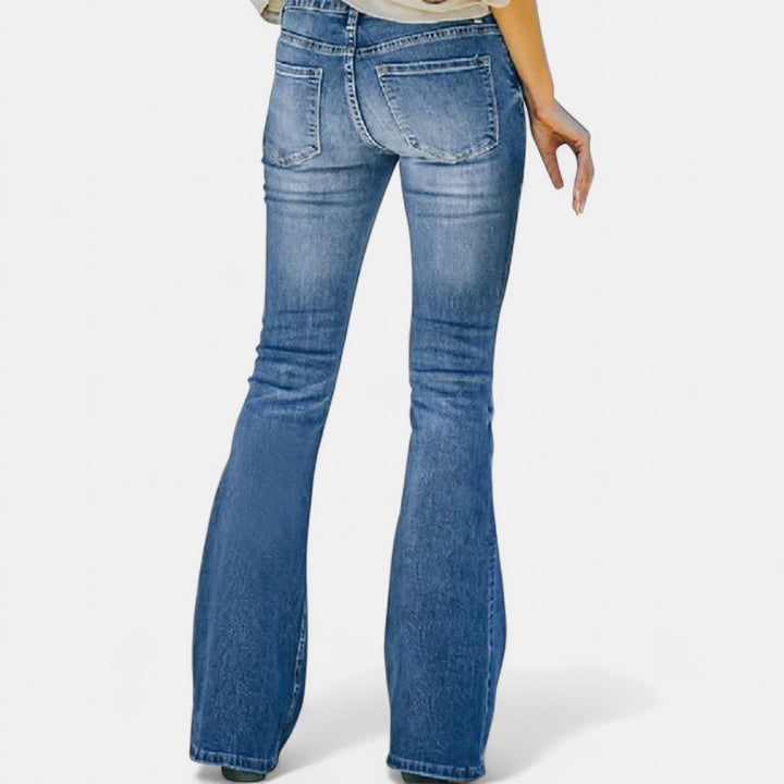 AVELINE | Comfortable High Waist Vintage Flared Jeans