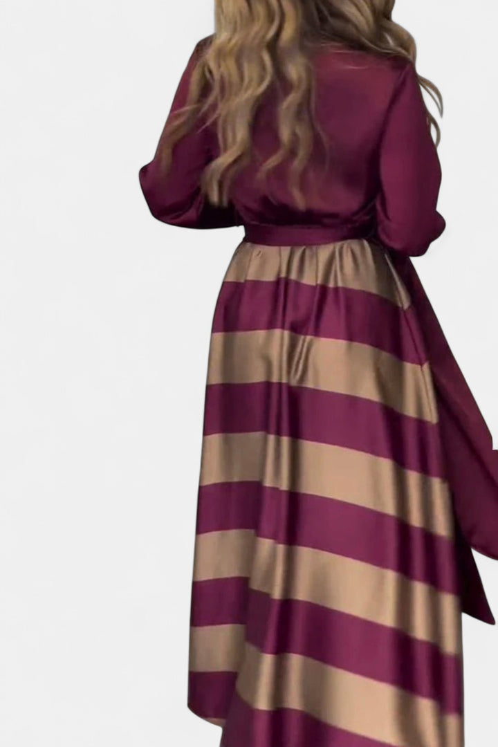 CALISTA | Satin Stripe Dress