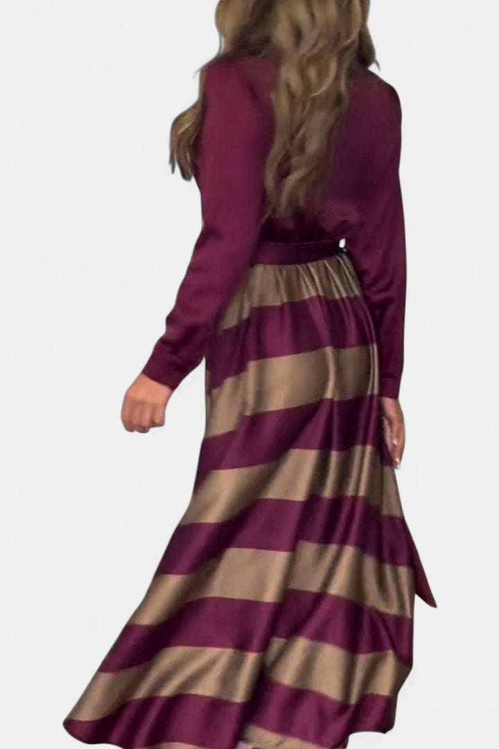 CALISTA | Satin Stripe Dress