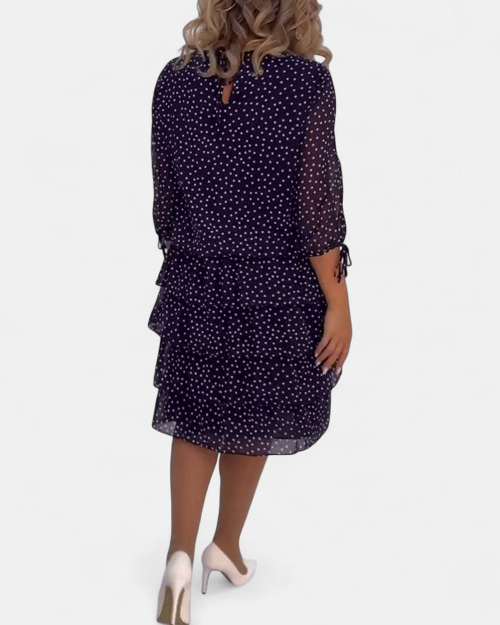 ELINA | Dotted Elegance Dress