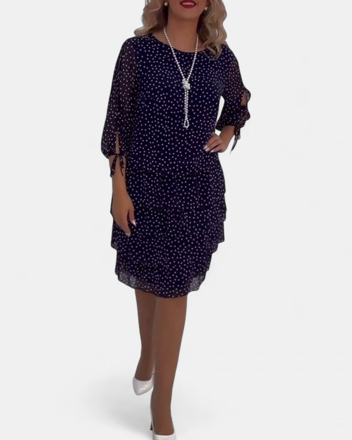 ELINA | Dotted Elegance Dress