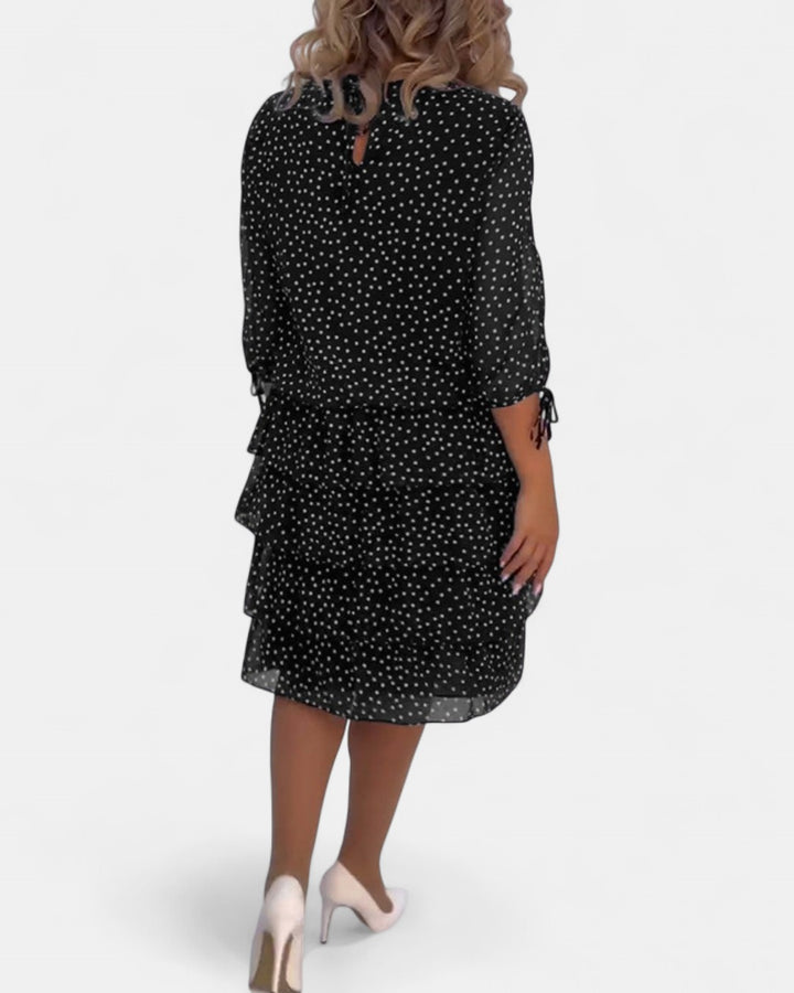 ELINA | Dotted Elegance Dress