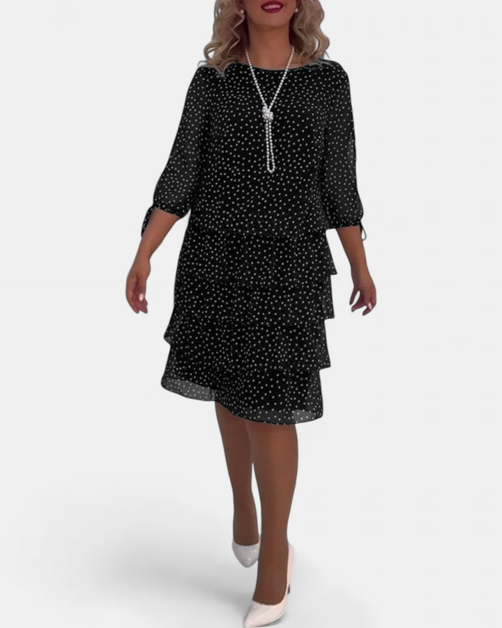 ELINA | Dotted Elegance Dress