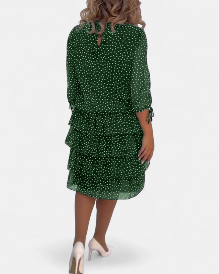 ELINA | Dotted Elegance Dress