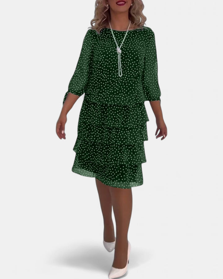 ELINA | Dotted Elegance Dress