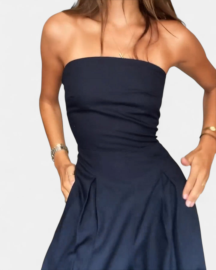VELORA | Luxe Strapless Jumpsuit