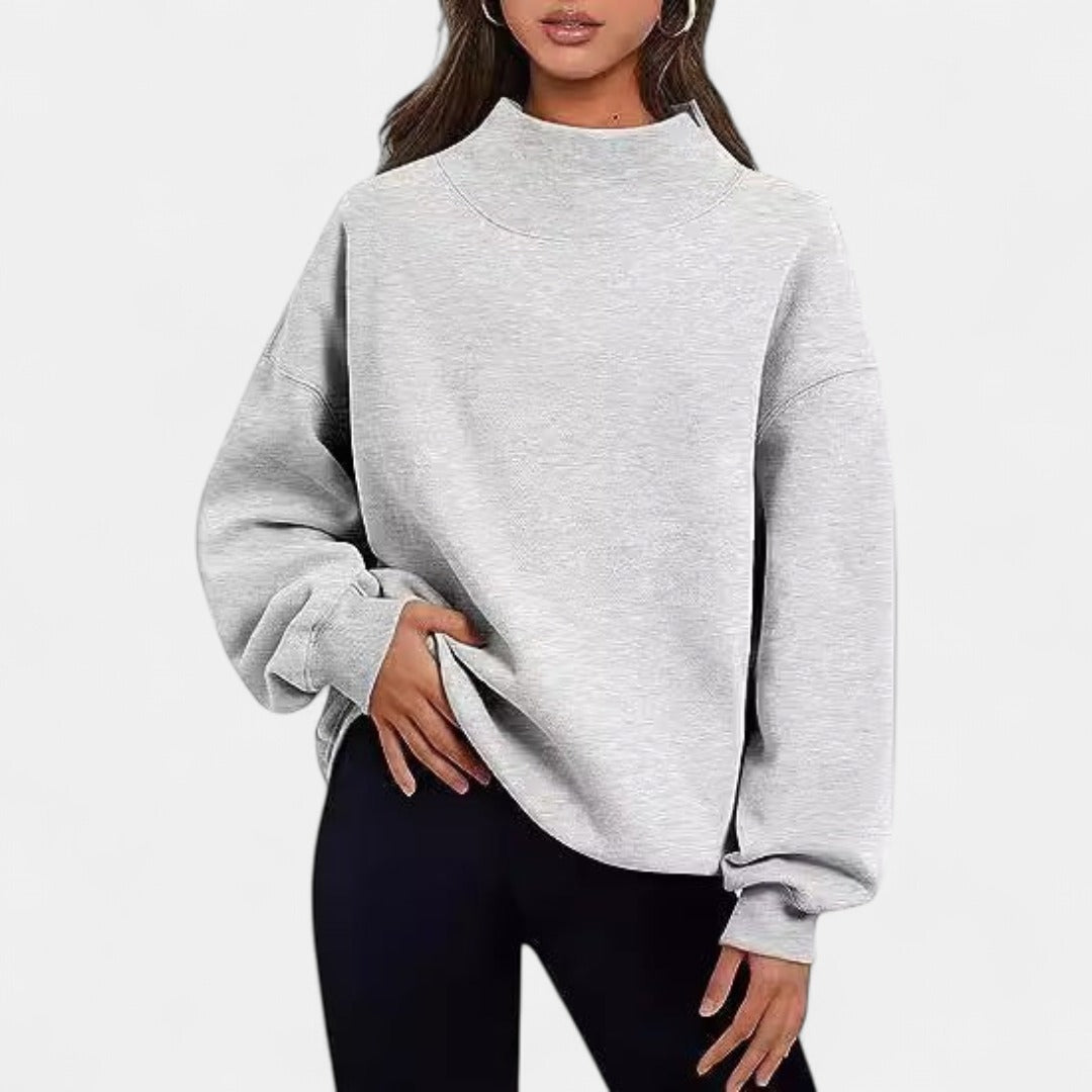 LESLY | Women's Oversized Turtleneck Sweatshirt Long Sleeve Pullover