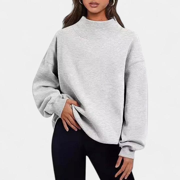 LESLY | Women's Oversized Turtleneck Sweatshirt Long Sleeve Pullover
