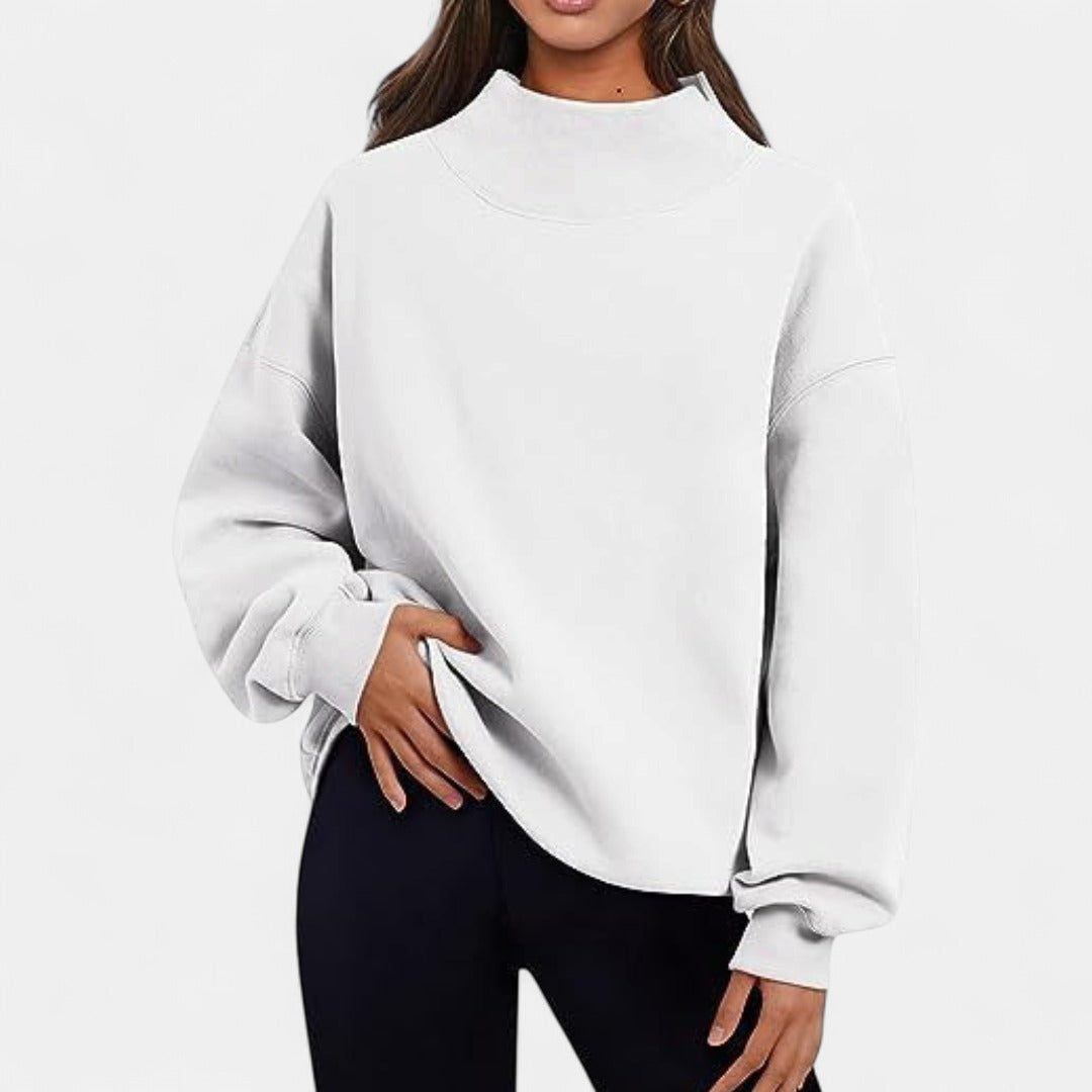 LESLY | Women's Oversized Turtleneck Sweatshirt Long Sleeve Pullover