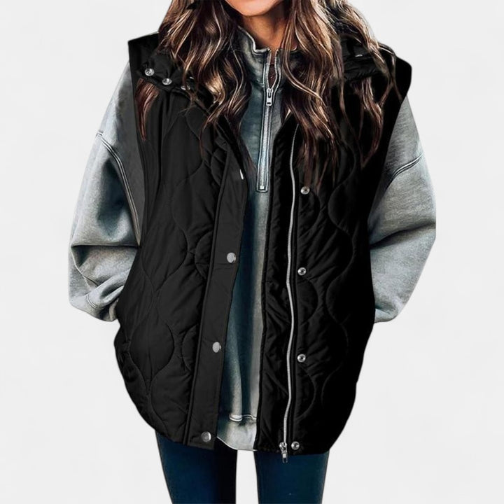 OLIVIA | Women's Casual Oversized Puffer Vest with Stand Collar
