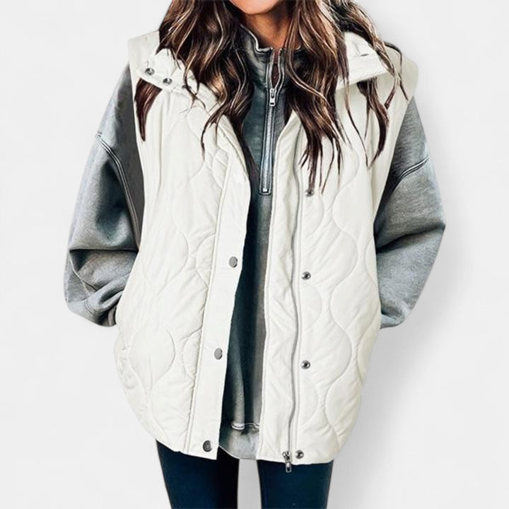 OLIVIA | Women's Casual Oversized Puffer Vest with Stand Collar