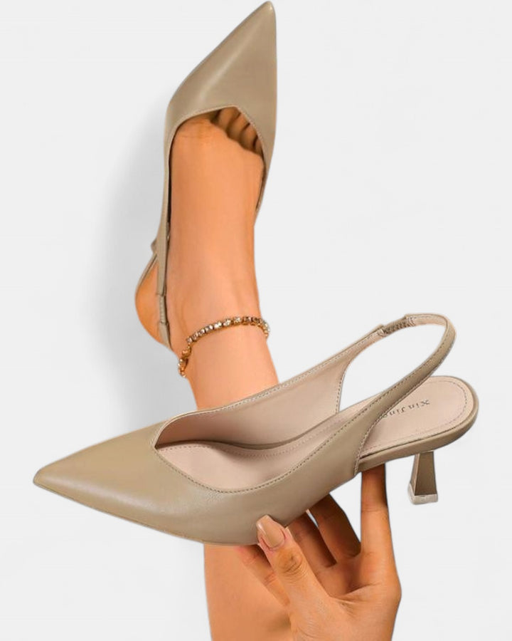 CLARA | Women Pointed Toe Slingback Heels for Work & Daily Wear
