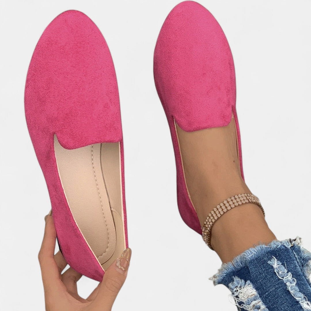 MIA | Women Solid Color Pointed Toe Slip On Flat Shoes