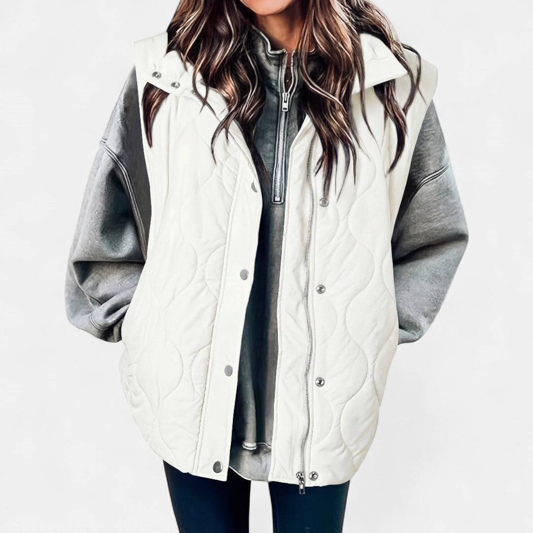 KATHY | Oversized Lightweight Quilted Puffer Vest