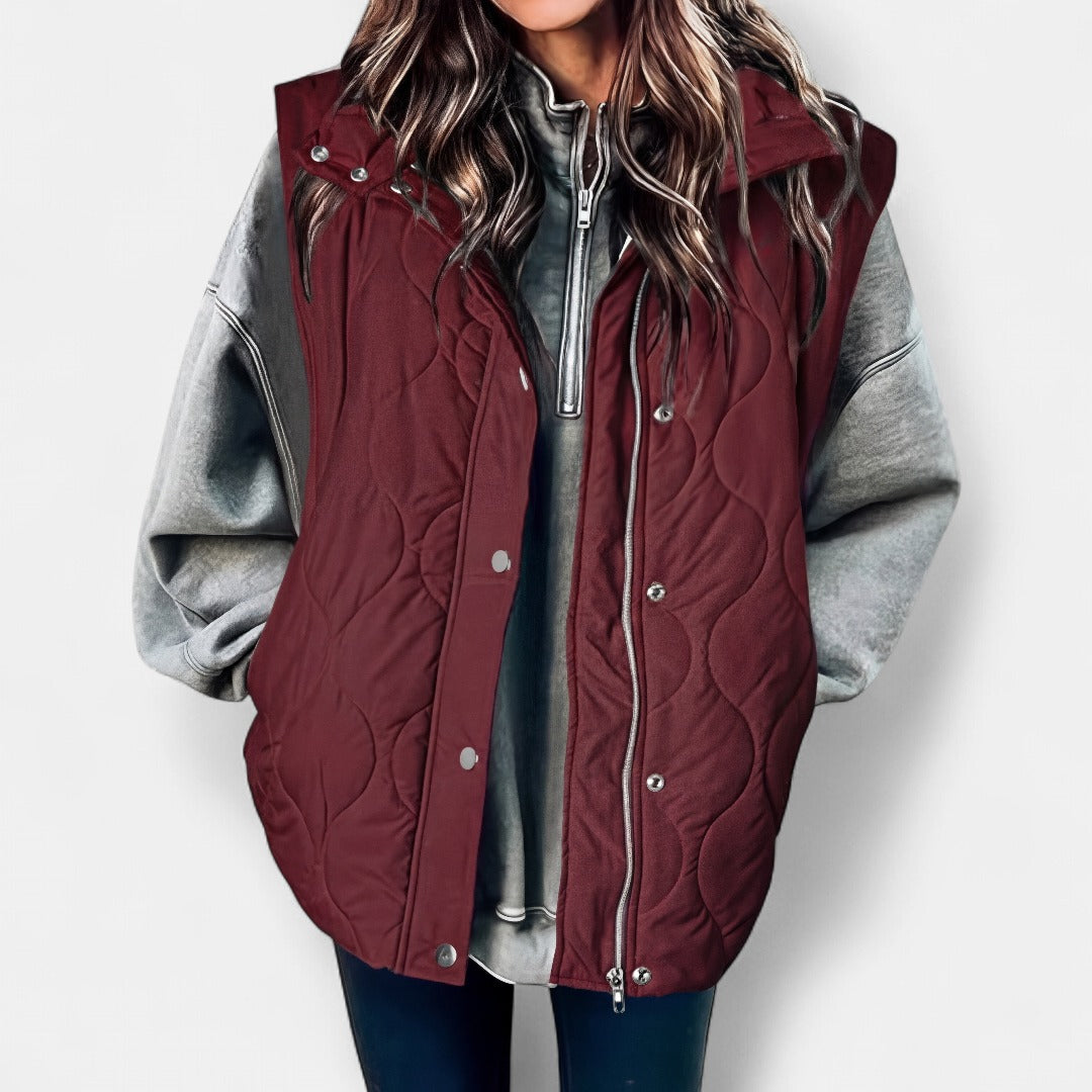 KATHY | Oversized Lightweight Quilted Puffer Vest
