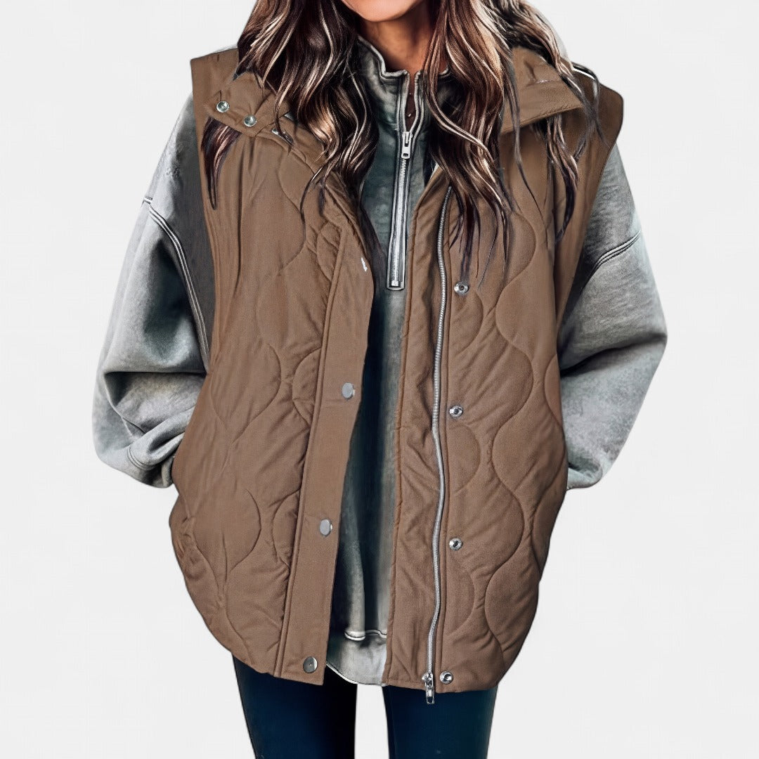 KATHY | Oversized Lightweight Quilted Puffer Vest