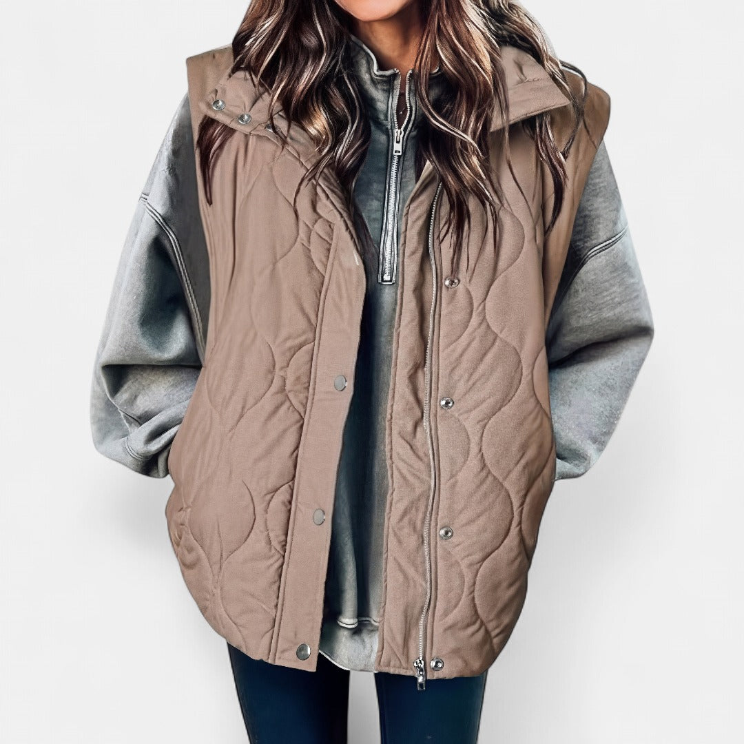 KATHY | Oversized Lightweight Quilted Puffer Vest