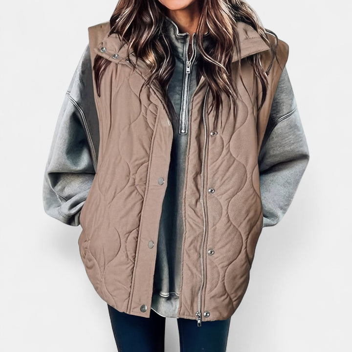KATHY | Oversized Lightweight Quilted Puffer Vest