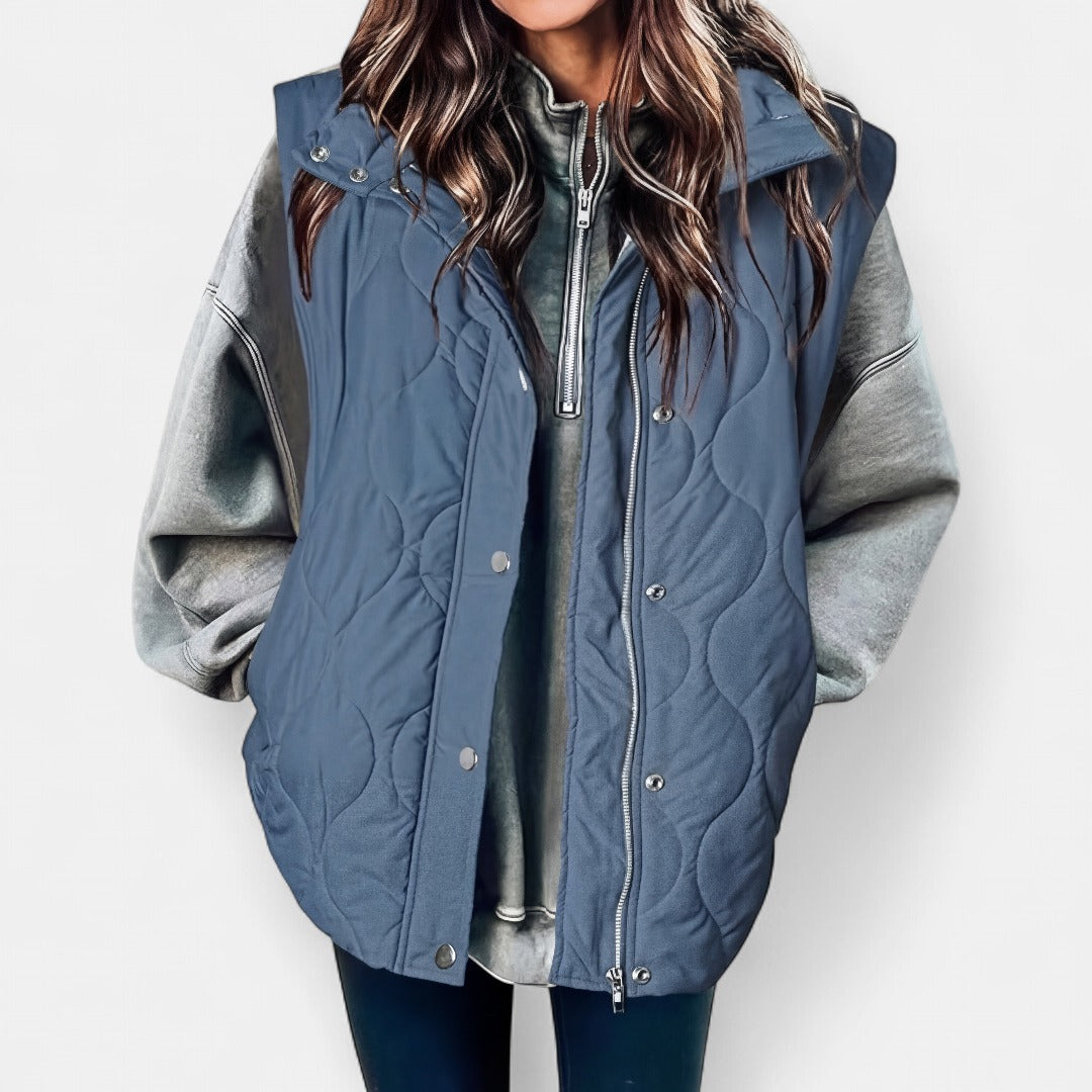 KATHY | Oversized Lightweight Quilted Puffer Vest