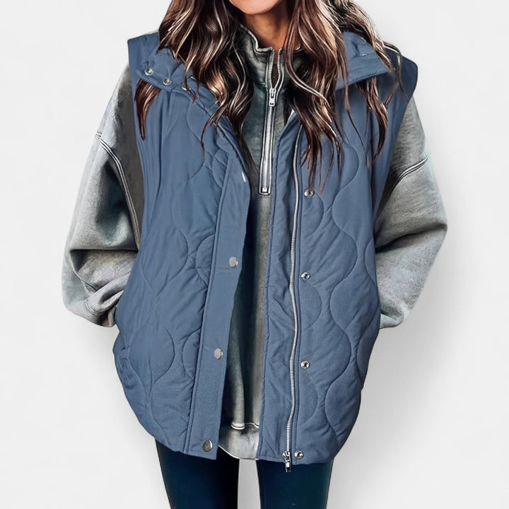 KATHY | Oversized Lightweight Quilted Puffer Vest