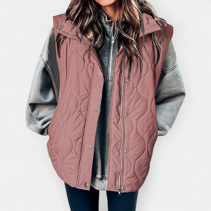 KATHY | Oversized Lightweight Quilted Puffer Vest