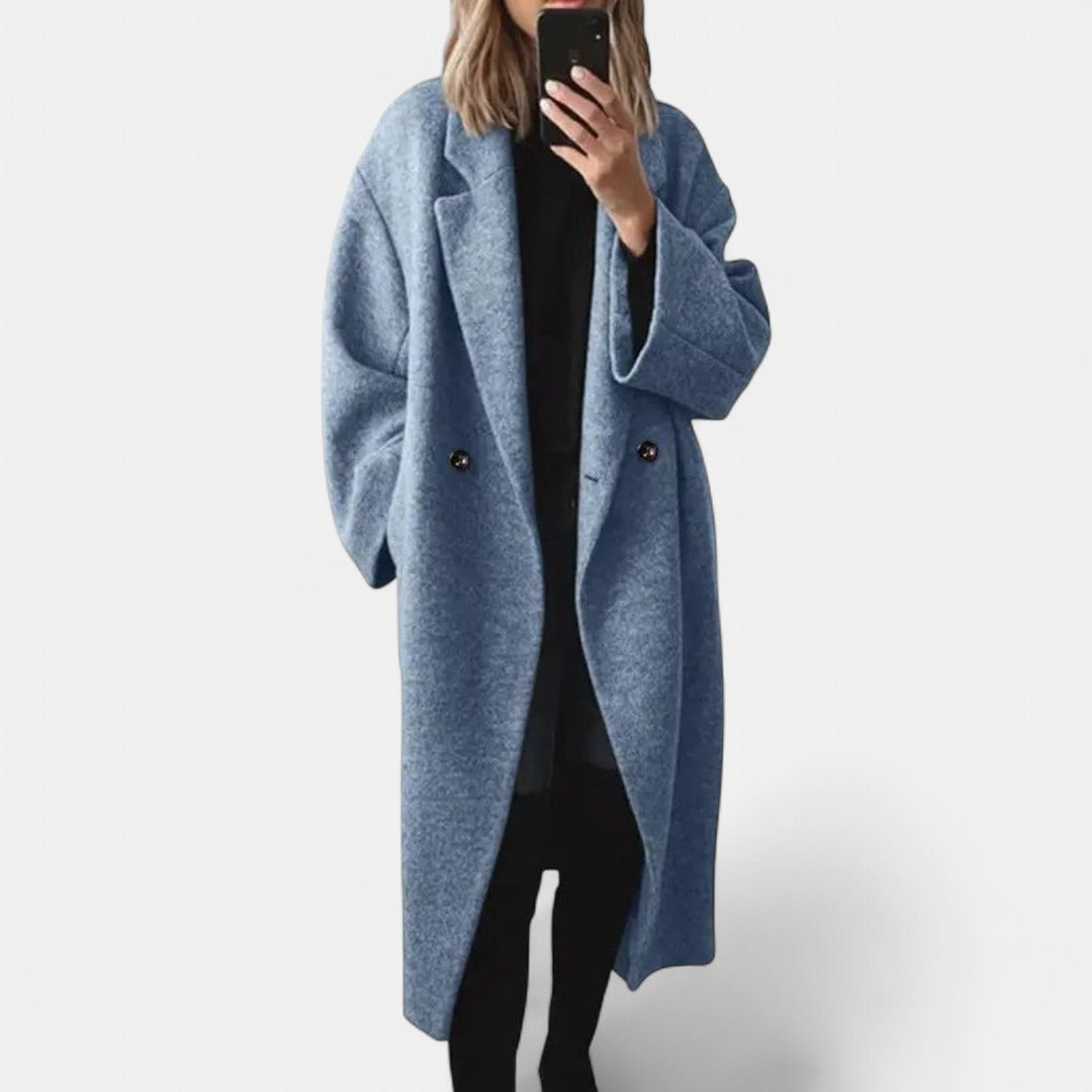 JERA | Double-Breasted Long Wool Coat