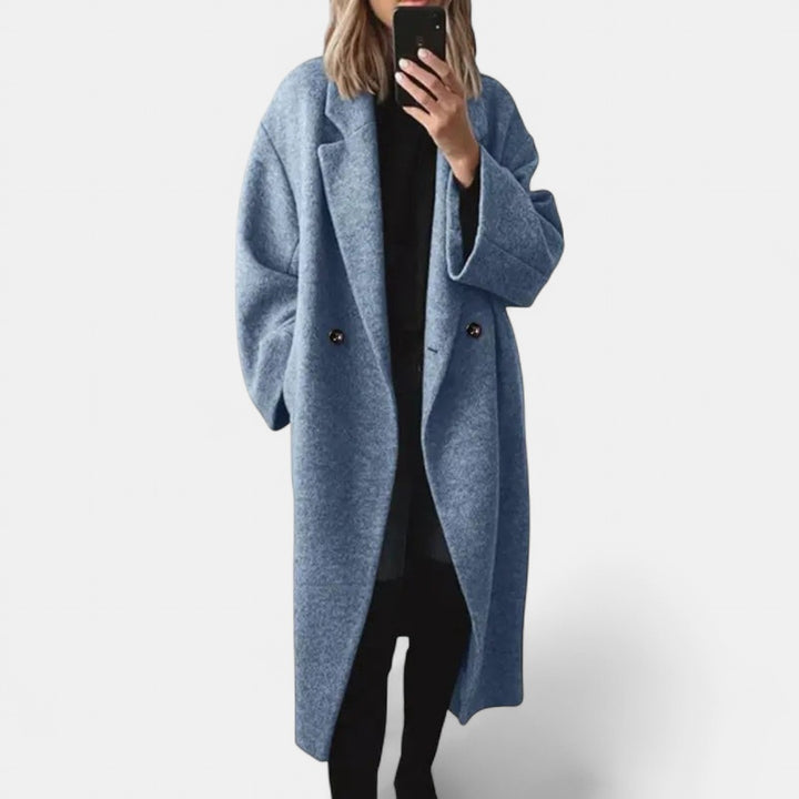 JERA | Double-Breasted Long Wool Coat