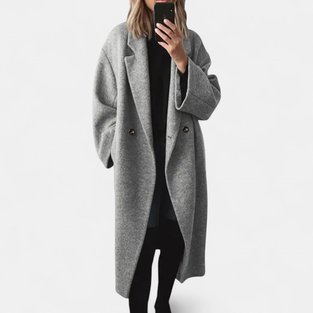 JERA | Double-Breasted Long Wool Coat