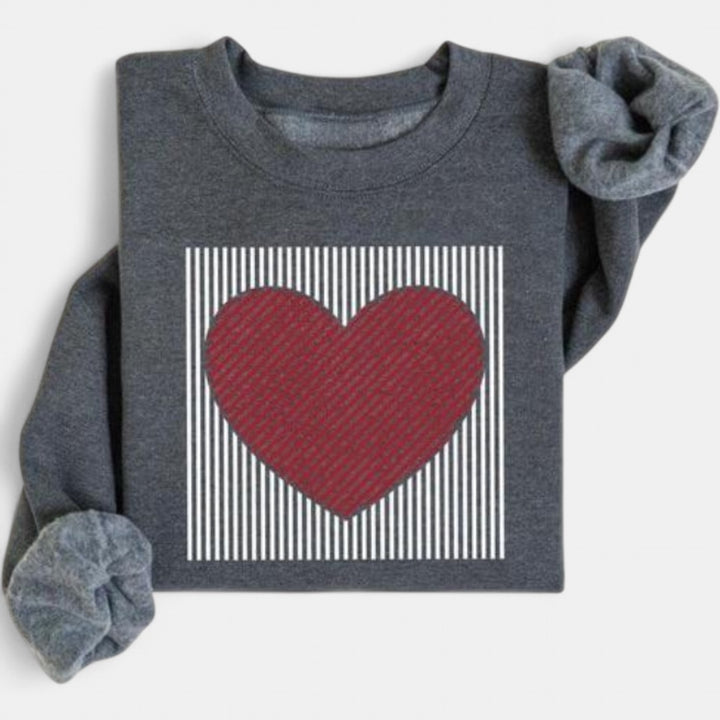 MAGGIE | Cute Retro Heart Valentine's Sweatshirt
