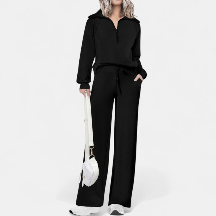 MARA | Casual Matching Sweatshirt and Wide Leg Pants Set