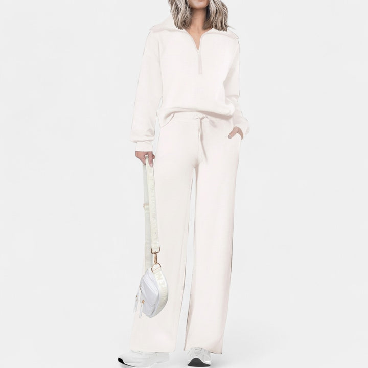 MARA | Casual Matching Sweatshirt and Wide Leg Pants Set