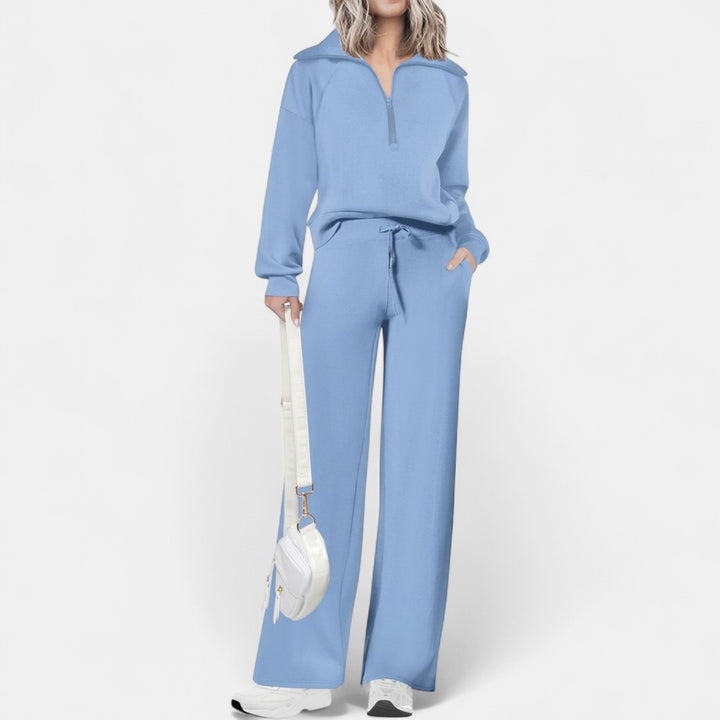 MARA | Casual Matching Sweatshirt and Wide Leg Pants Set