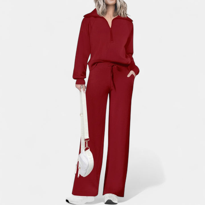 MARA | Casual Matching Sweatshirt and Wide Leg Pants Set