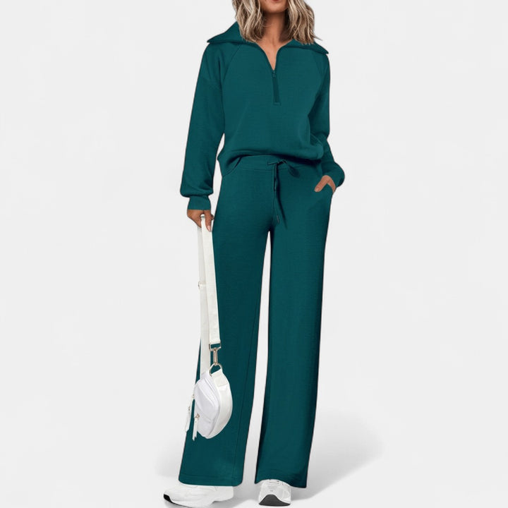 MARA | Casual Matching Sweatshirt and Wide Leg Pants Set
