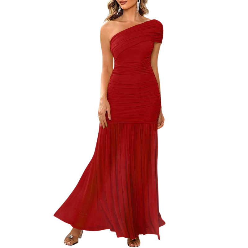 ALISON™ – Elegant & Formal One Shoulder Bodycon Dress